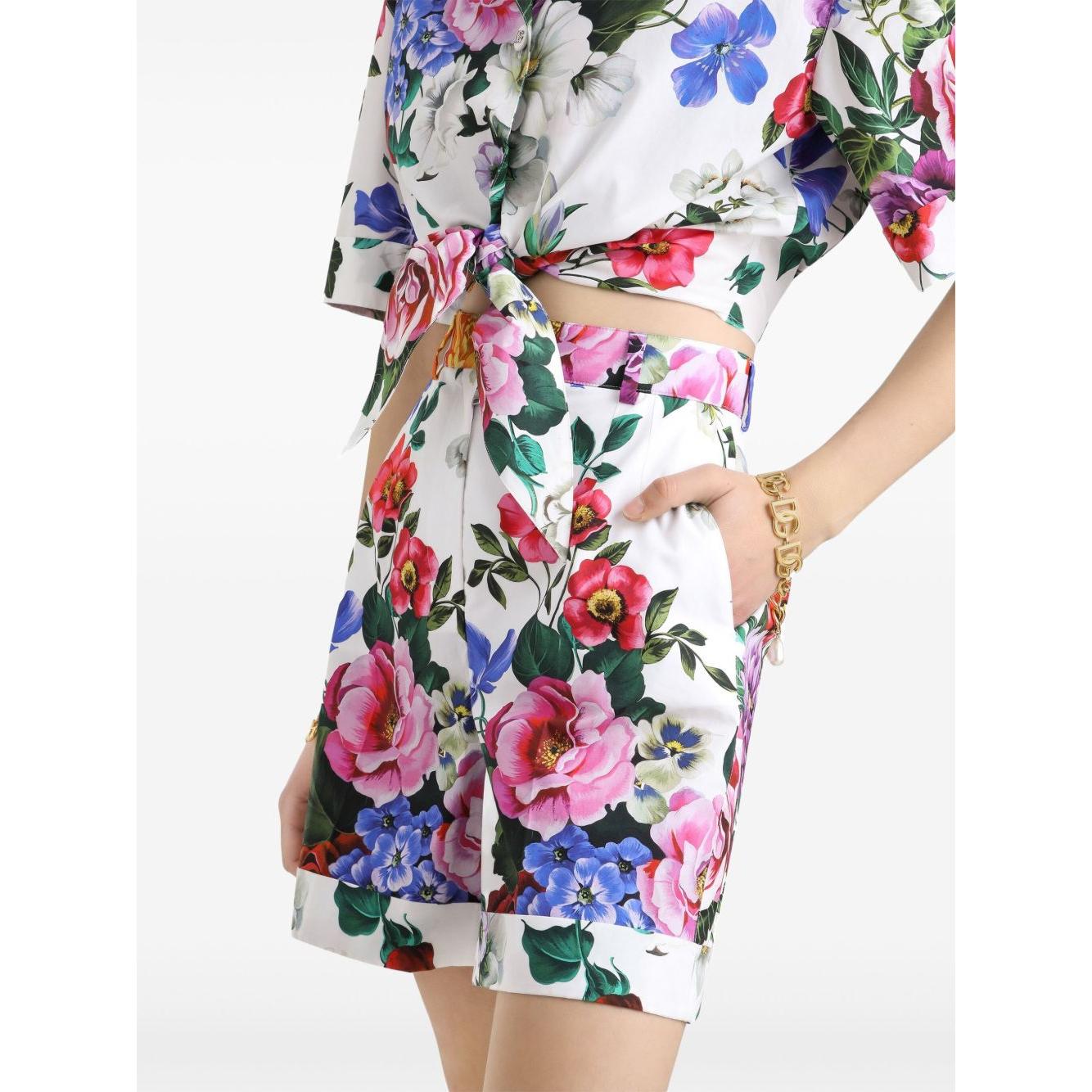 Dolce & Gabbana floral print shorts Short trousers Dolce & Gabbana Misty Rose