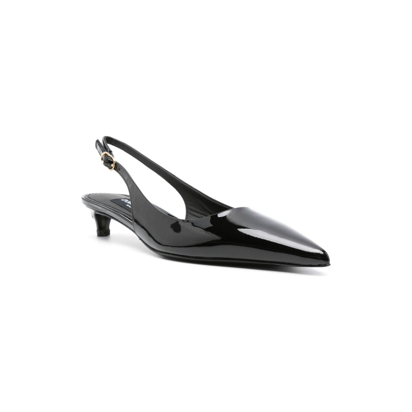 Dolce & Gabbana 40mm patent slingback pumps Medium Heel Dolce & Gabbana Dark Slate Gray