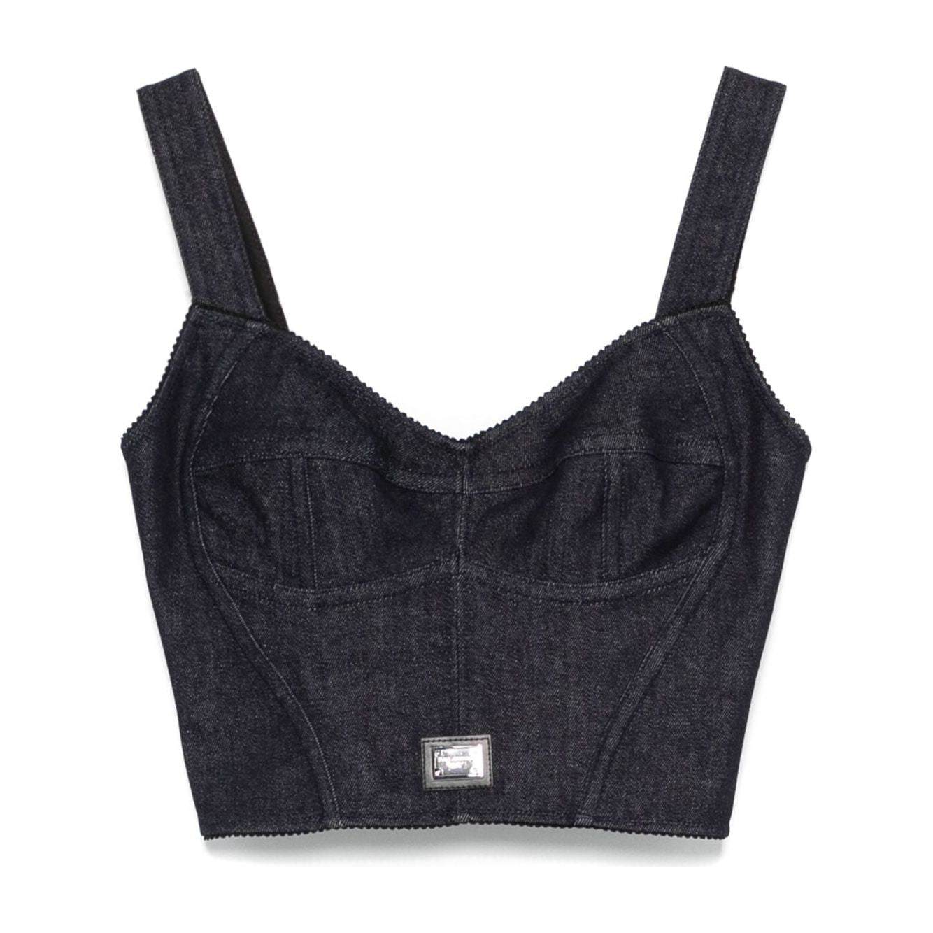 Dolce & Gabbana denim corset top Topwear Dolce & Gabbana Dark Slate Gray