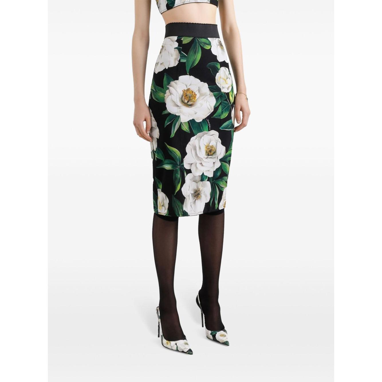 Dolce & Gabbana Floral print elastic pencil skirt