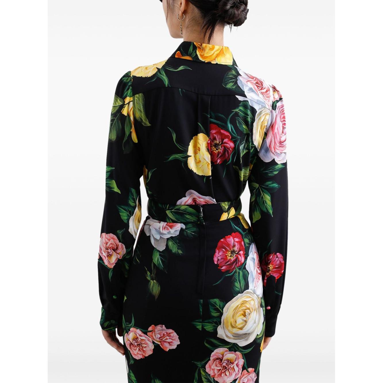 Dolce & Gabbana silk-charmeuse shirt Shirts Dolce & Gabbana White Smoke