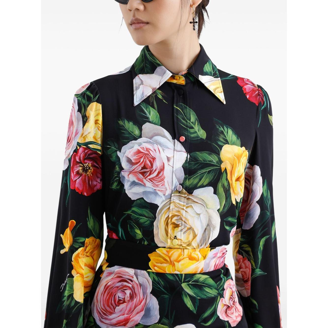 Dolce & Gabbana silk-charmeuse shirt Shirts Dolce & Gabbana Light Gray