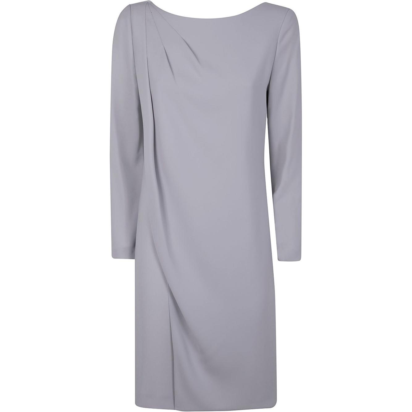 Emporio Armani panel-detail cady-texture mini dress Dresses Emporio Armani Dark Gray