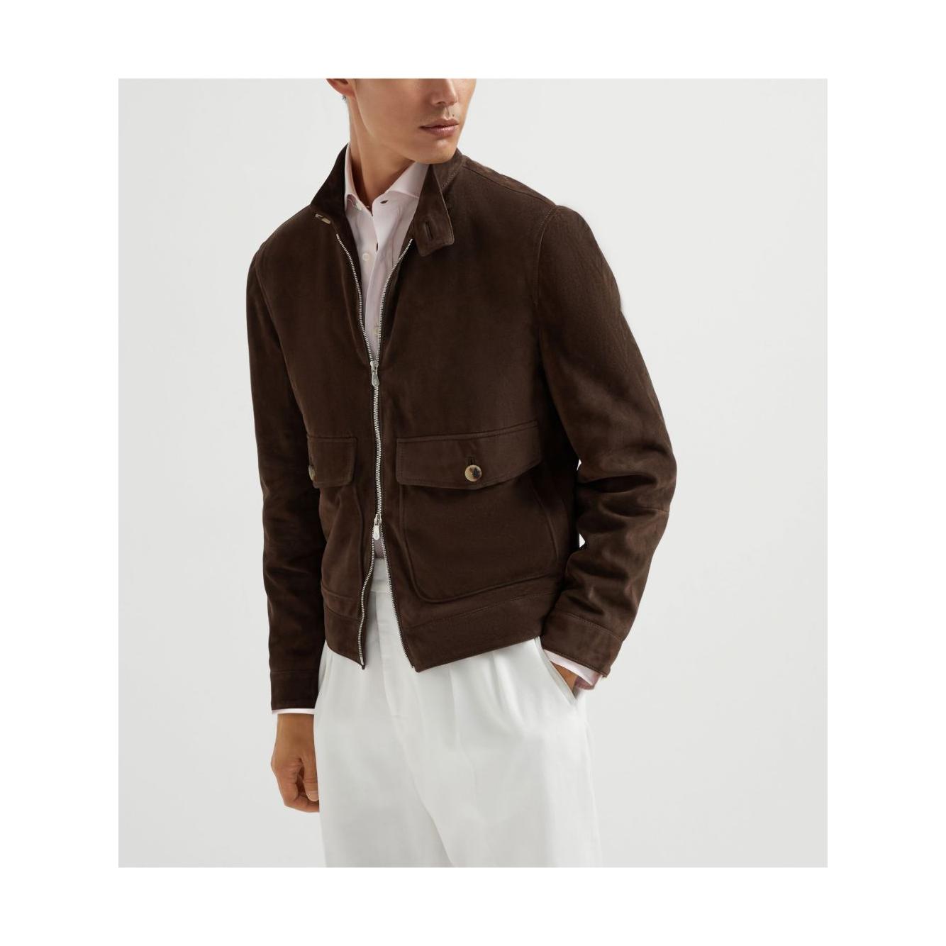 Brunello Cucinelli Jackets Black Jackets Brunello Cucinelli Light Gray