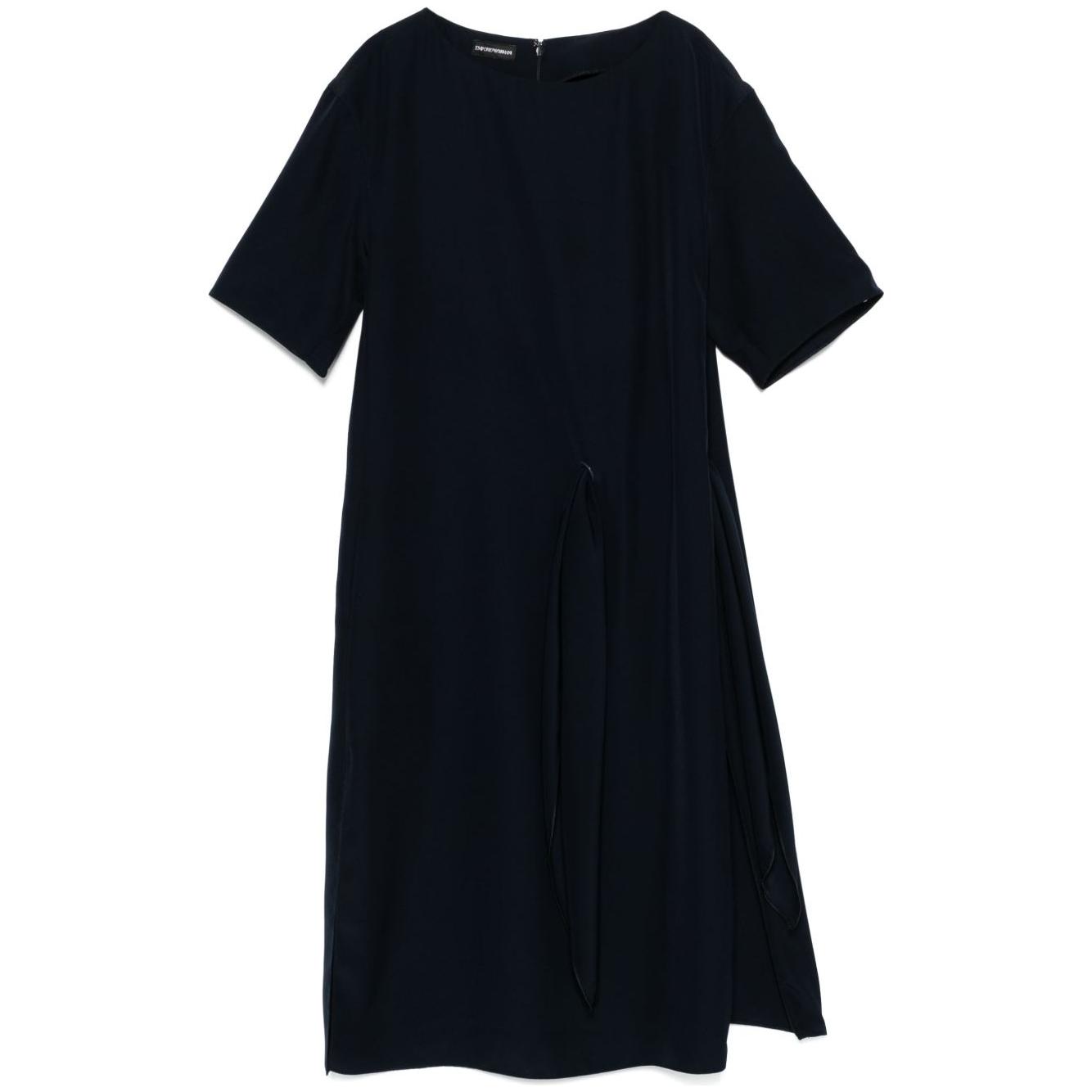 Emporio Armani Short dress with side knot Dresses Emporio Armani Black