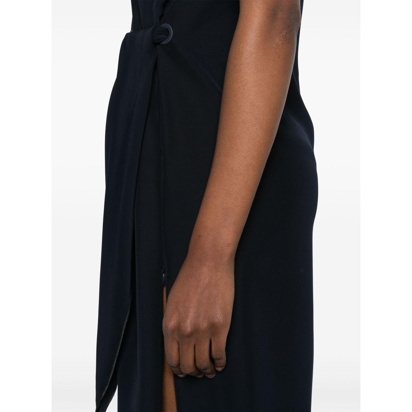 Emporio Armani Short dress with side knot Dresses Emporio Armani White Smoke