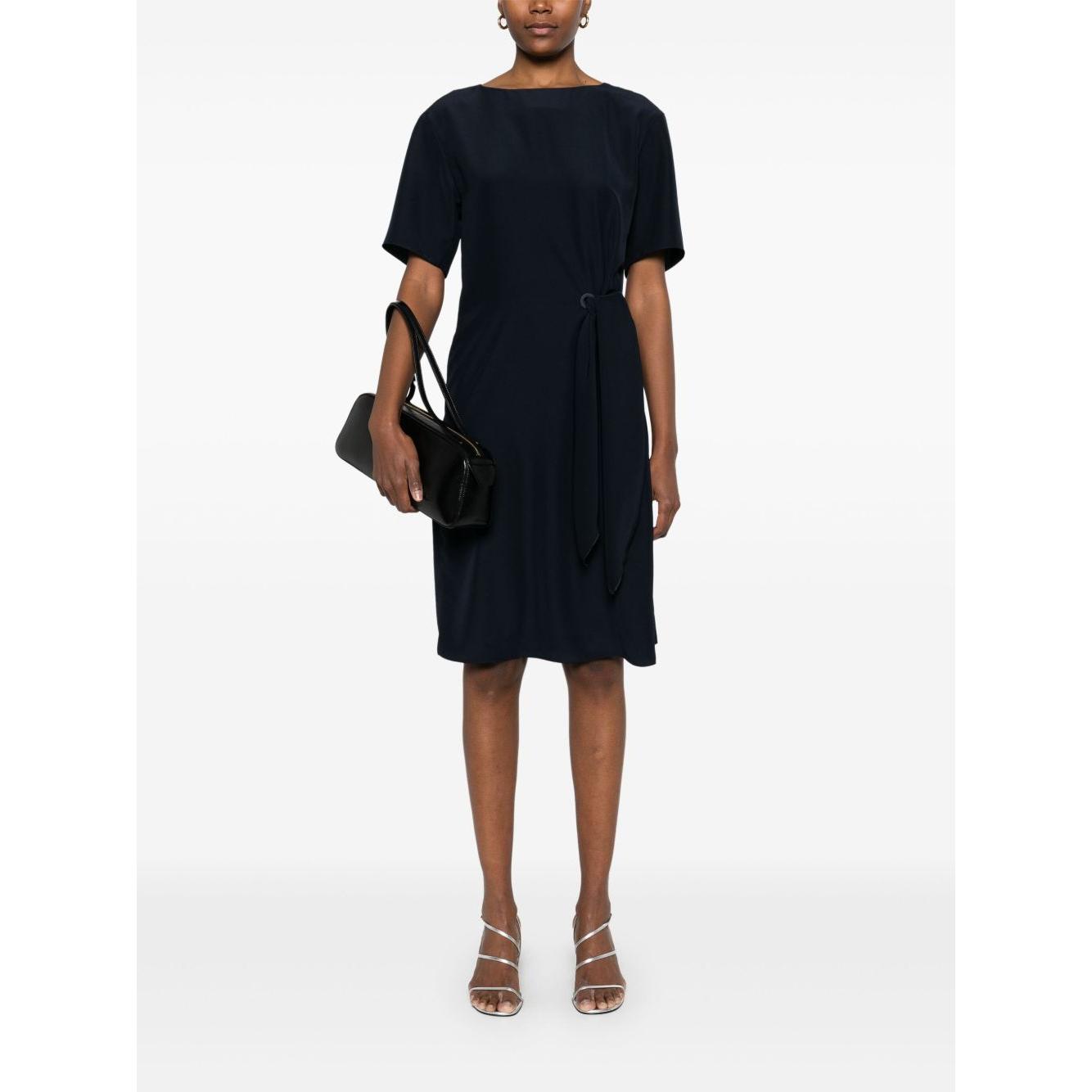 Emporio Armani Short dress with side knot Dresses Emporio Armani Black