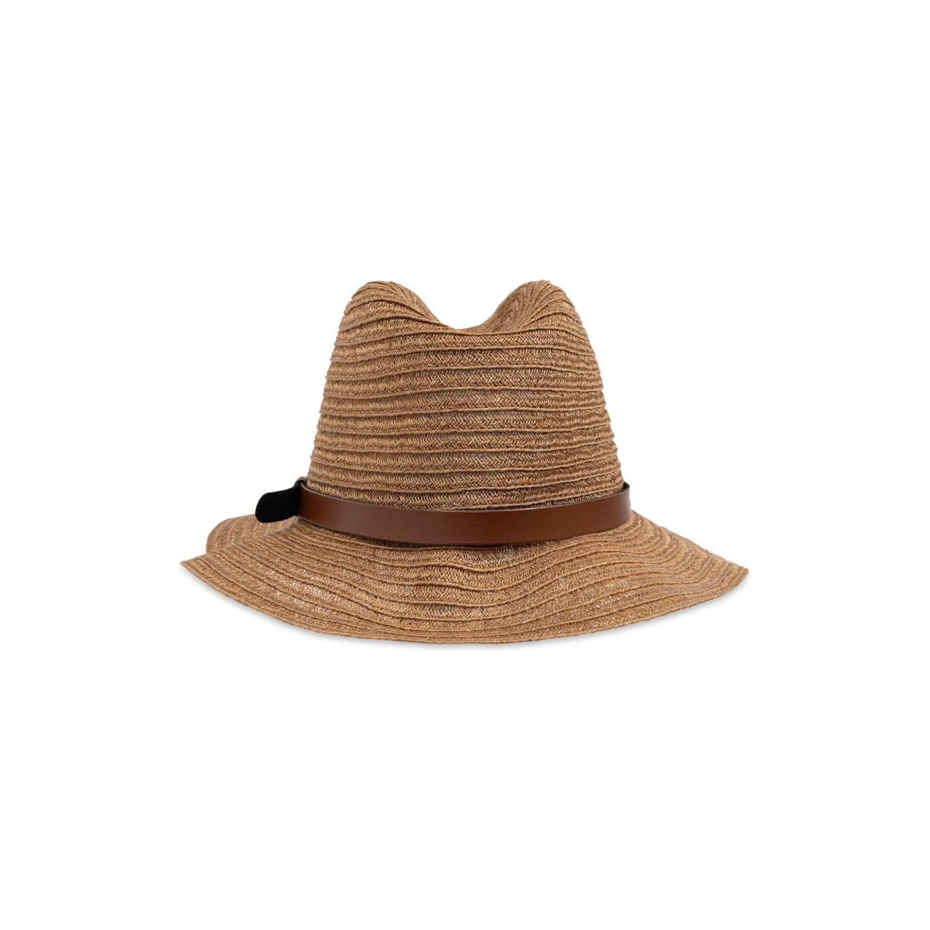 Emporio Armani Hats Leather Brown Scarves Hats & Gloves Emporio Armani Sienna