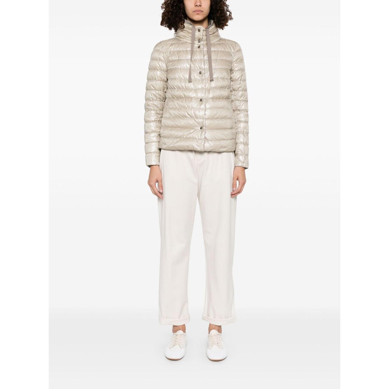 Herno Coats Beige Jackets Herno White Smoke