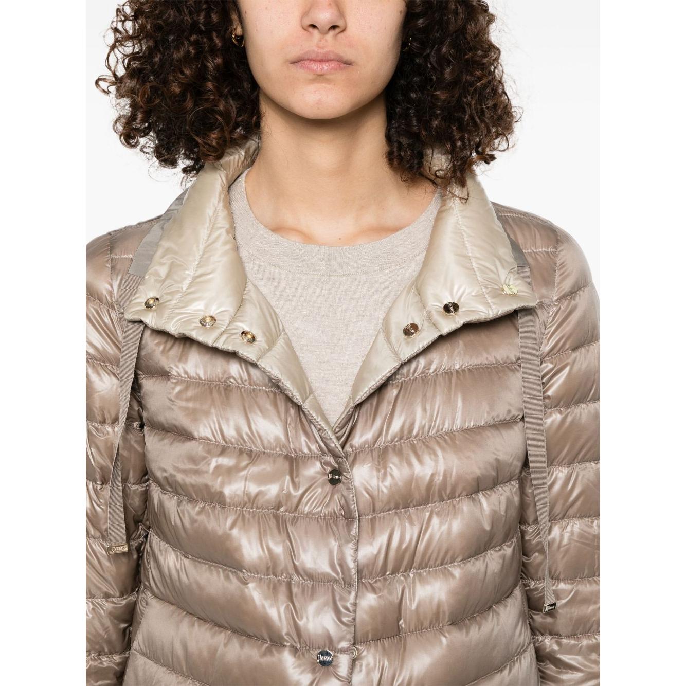 Herno Coats Beige Jackets Herno Rosy Brown