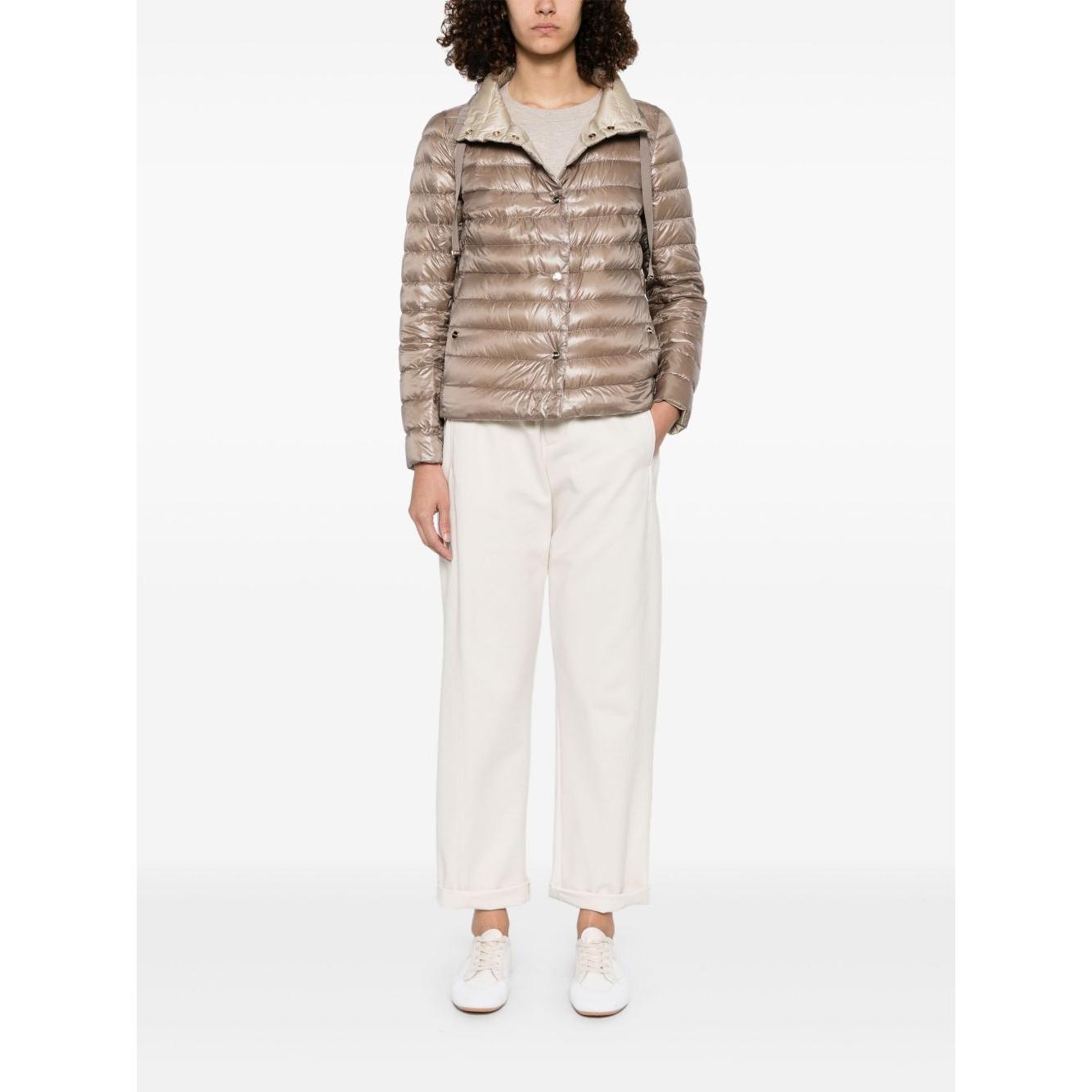 Herno Coats Beige Jackets Herno White Smoke