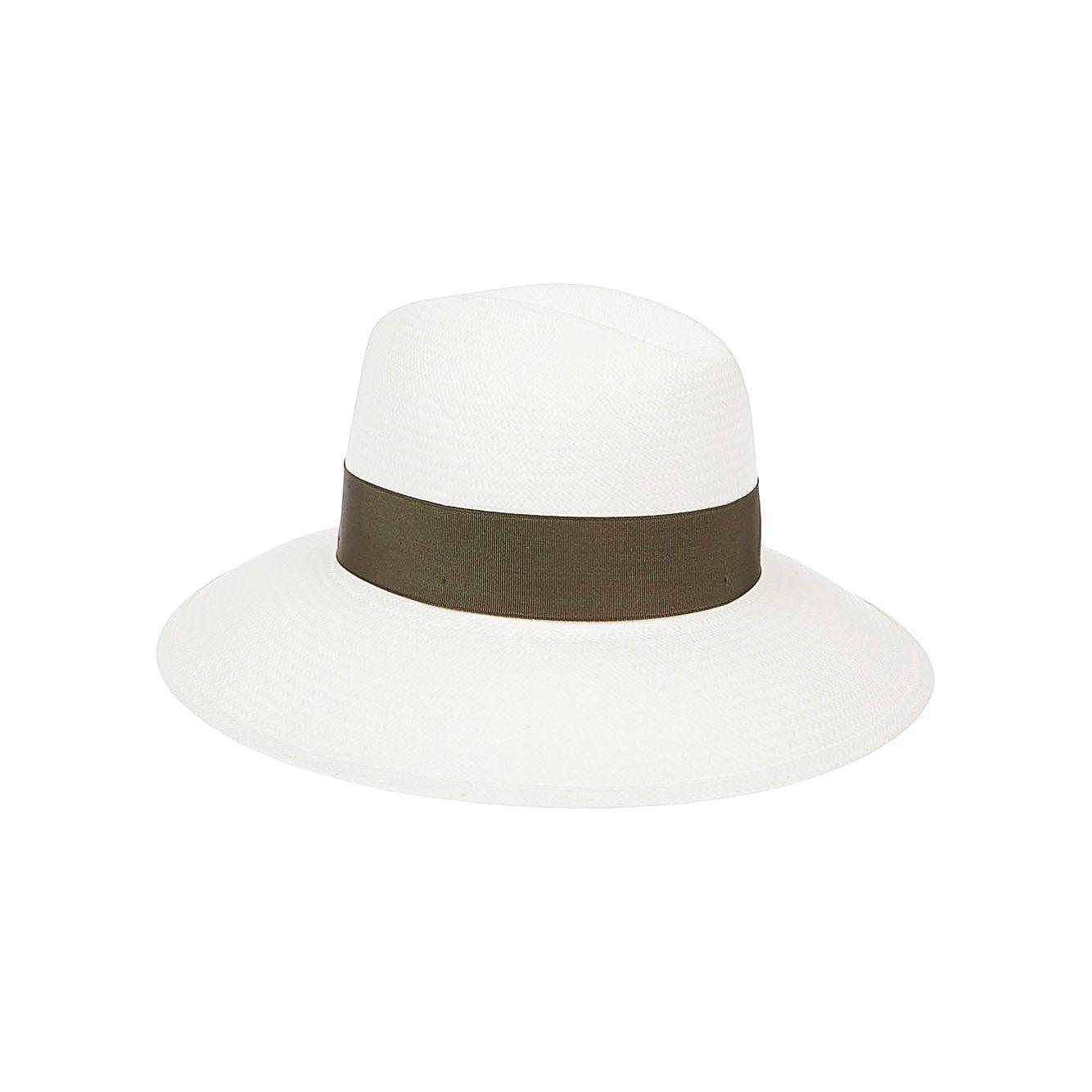 Borsalino Hats Green Scarves Hats & Gloves Borsalino White Smoke