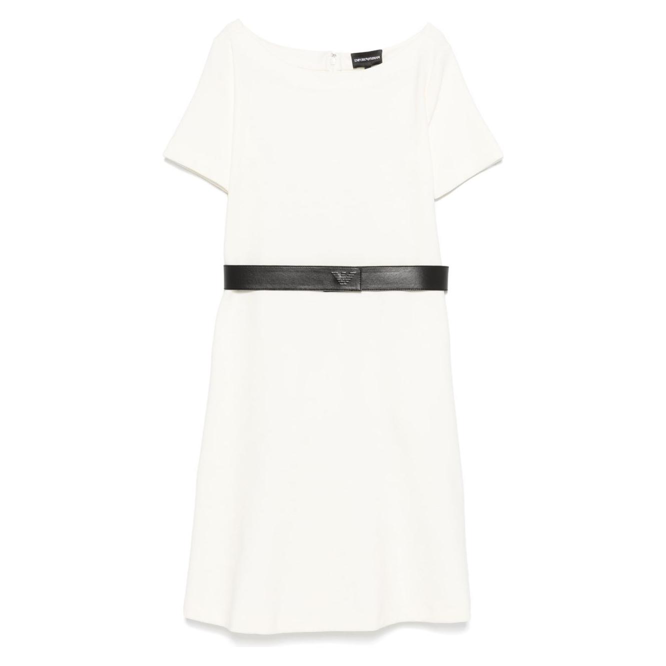 Emporio Armani Ottoman-jersey belted dress