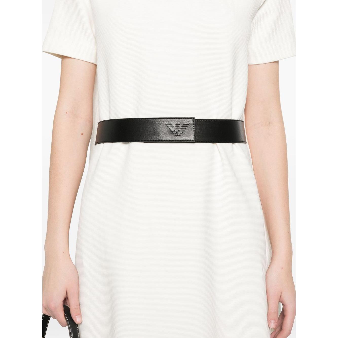 Emporio Armani Ottoman-jersey belted dress