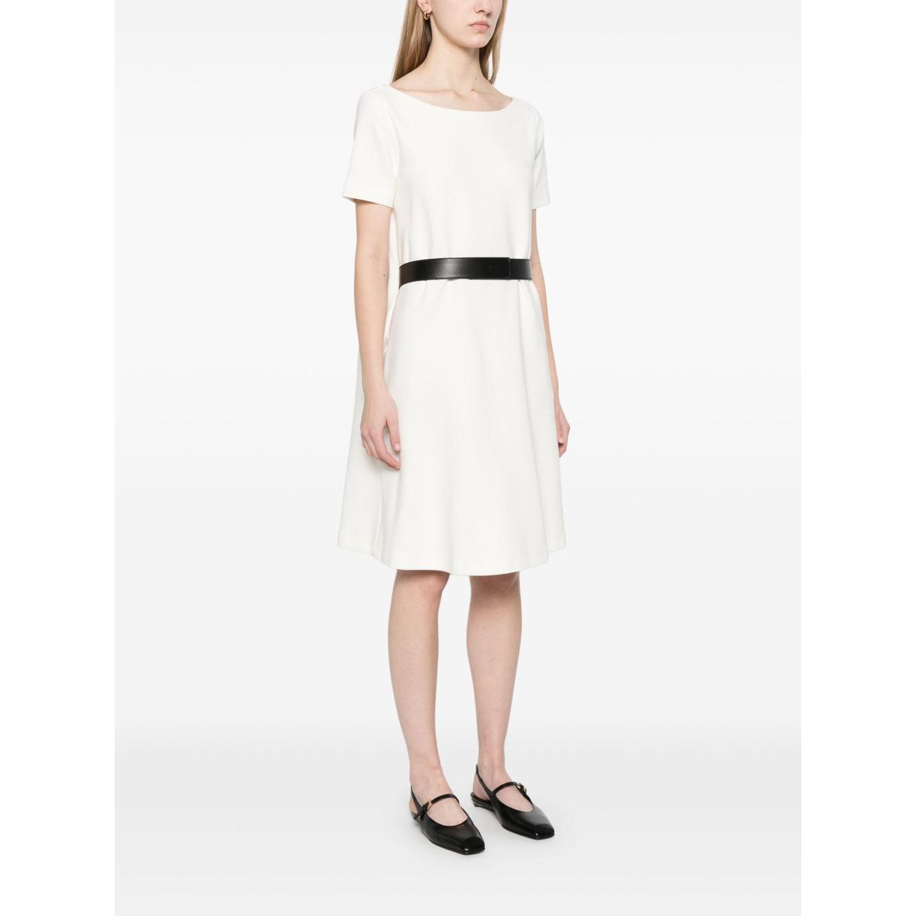 Emporio Armani Ottoman-jersey belted dress