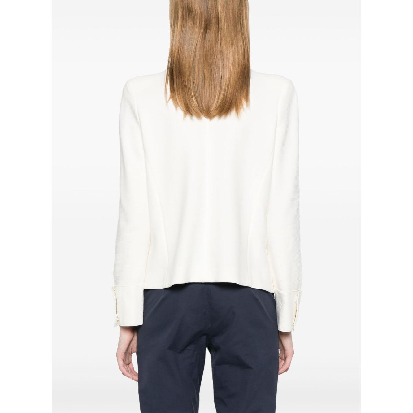 Emporio Armani Ottoman-jersey jacket Jackets Emporio Armani White Smoke