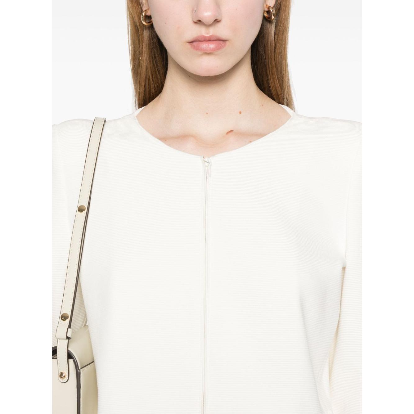 Emporio Armani Ottoman-jersey jacket Jackets Emporio Armani White Smoke