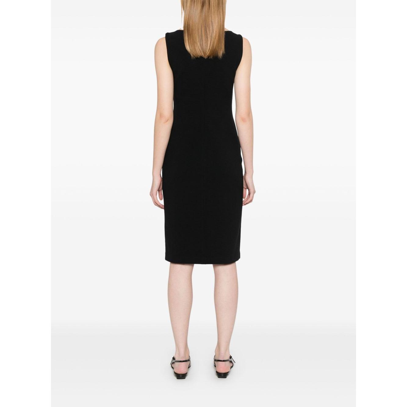 Emporio Armani Ottoman Jersey Sheath Dress Dresses Emporio Armani White Smoke
