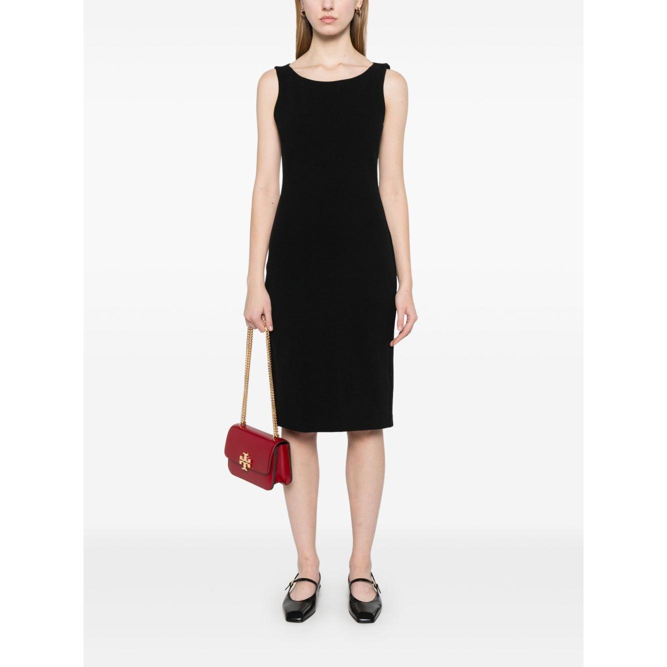 Emporio Armani Ottoman Jersey Sheath Dress Dresses Emporio Armani White Smoke
