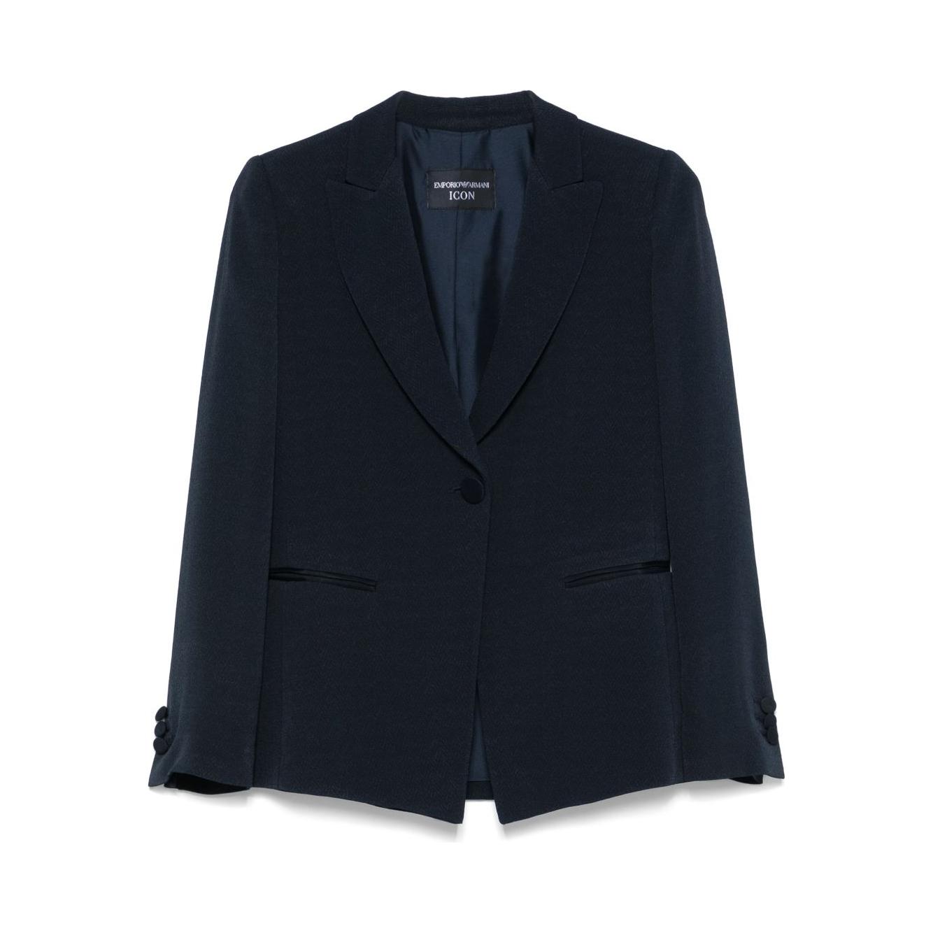 Emporio Armani Icon single-breasted blazer Jackets Emporio Armani Black