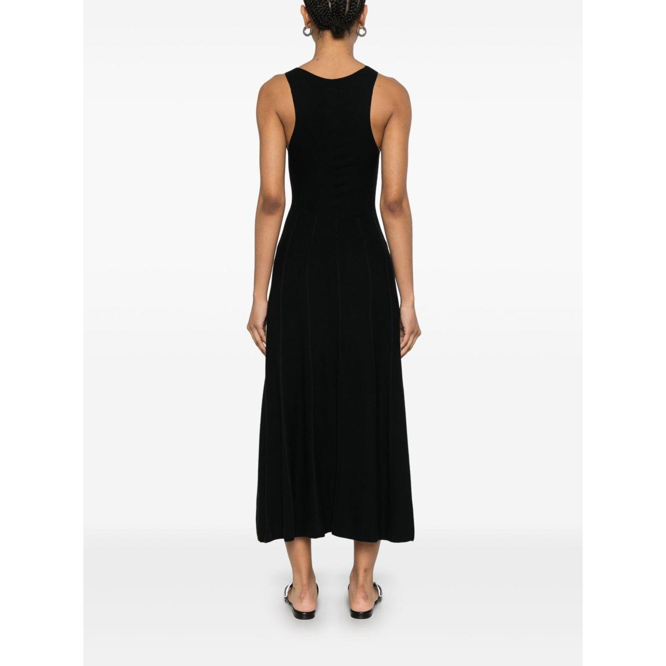Emporio Armani Seamless, links-stitch knit long dress Dresses Emporio Armani Black