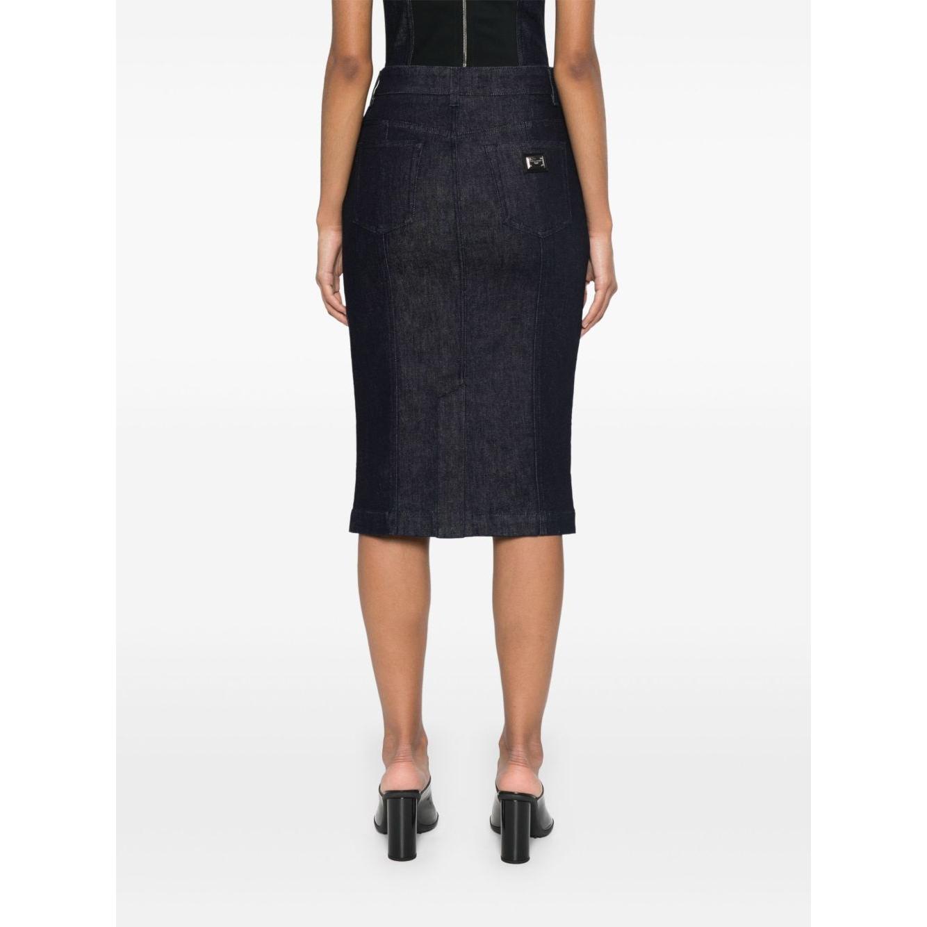 Dolce & Gabbana denim midi skirt