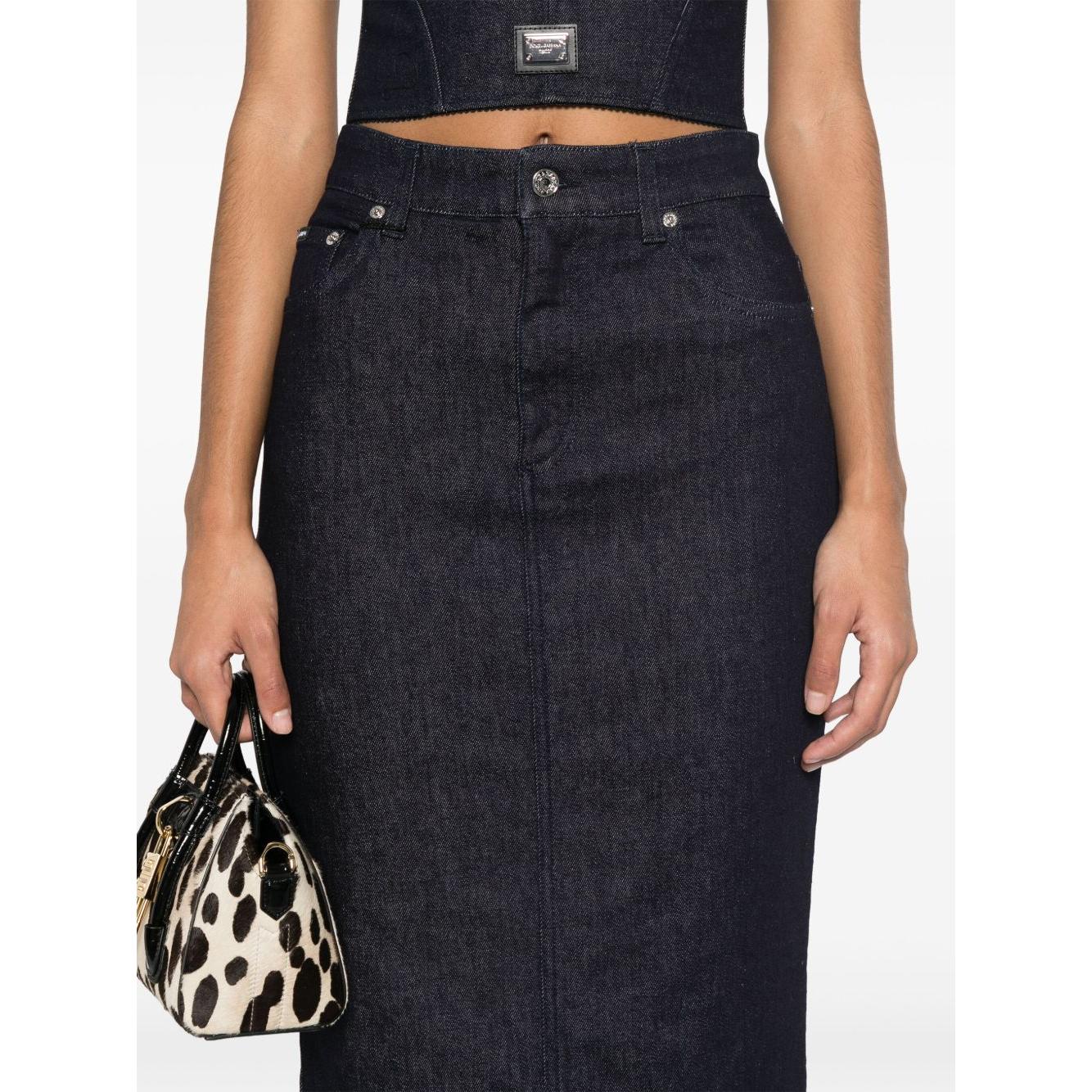 Dolce & Gabbana denim midi skirt