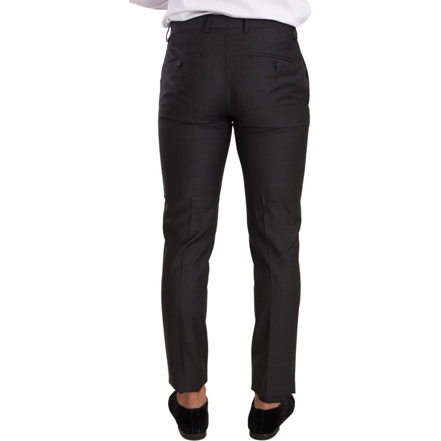Dolce & Gabbana Elegant Black Wool Martini Suit Dolce & Gabbana Dark Slate Gray