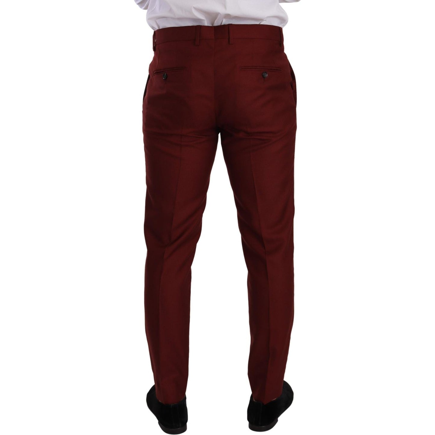 Dolce & Gabbana Elegant Cashmere-Silk Red Dress Pants Dolce & Gabbana Black