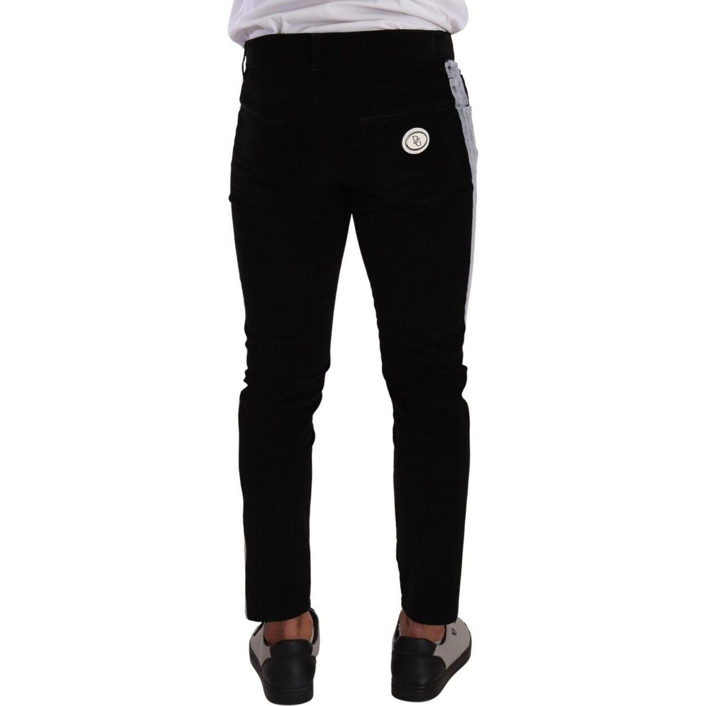 Dolce & Gabbana Elegant Slim-Fit Cotton Black Jeans Dolce & Gabbana Black