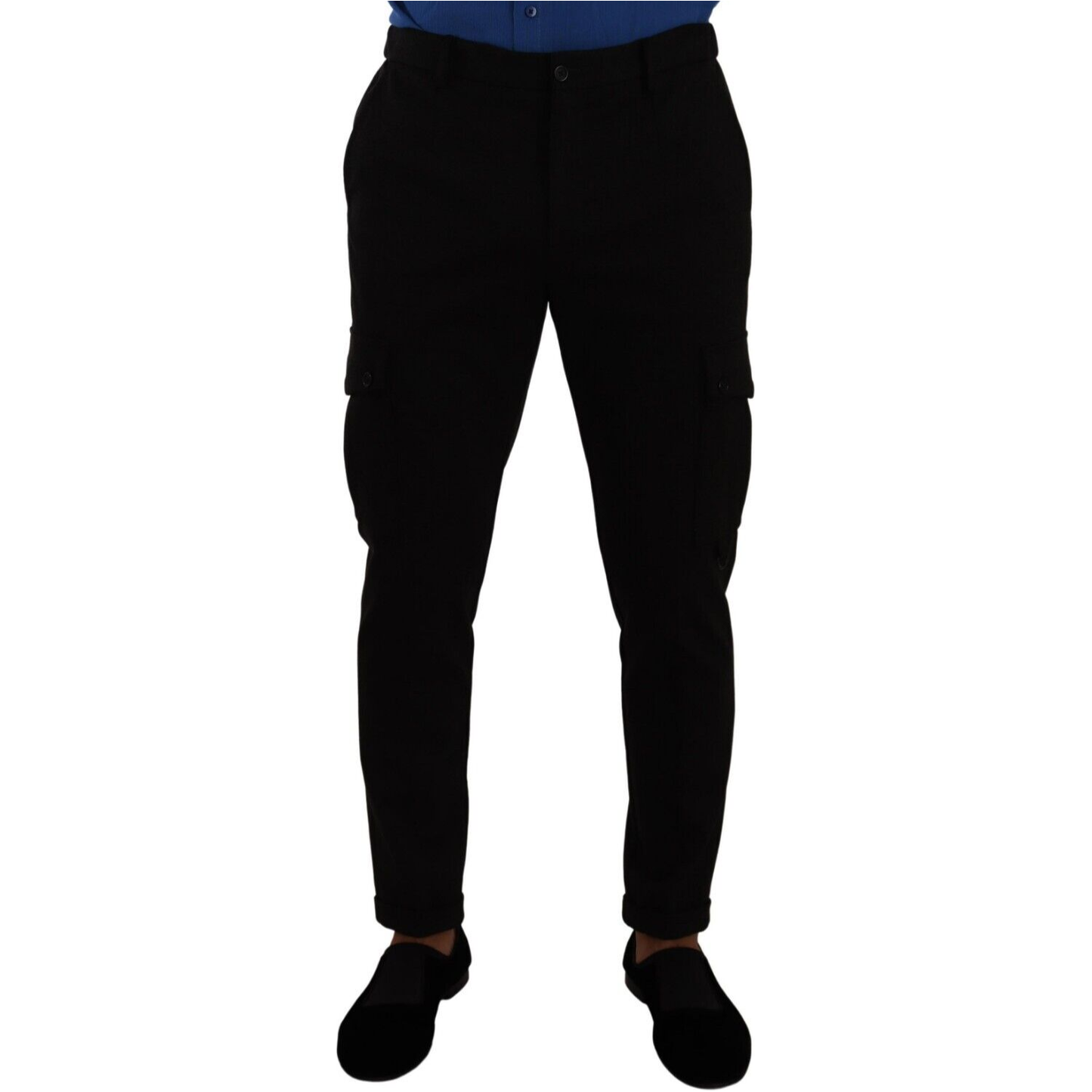 Dolce & Gabbana Elegant Black Slim Fit Cargo Pants Dolce & Gabbana Black