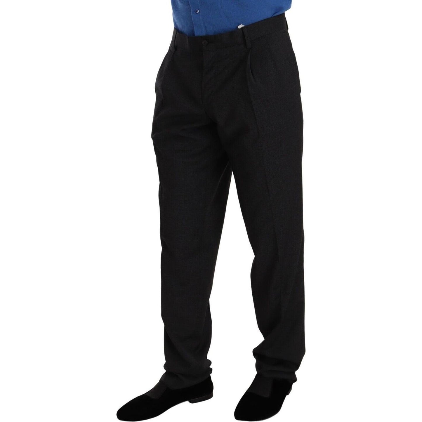 Dolce & Gabbana Elegant Gray Formal Men's Trousers Dolce & Gabbana Black