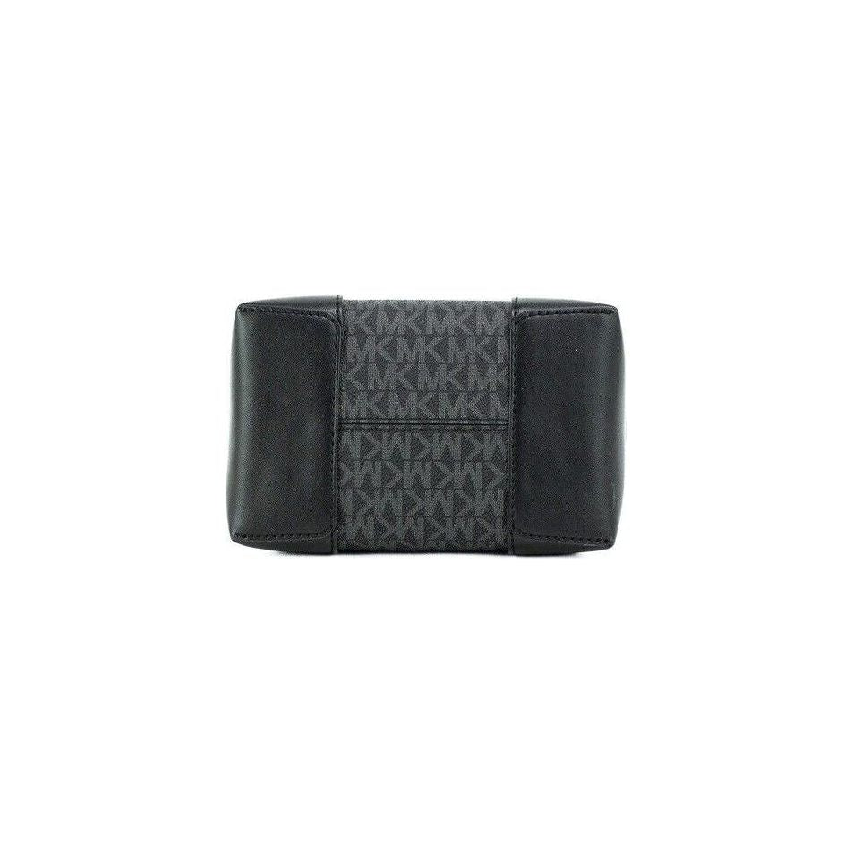 Michael Kors Mercer Small Black Signature Leather Bucket Crossbody Handbag Purse Michael Kors Dark Slate Gray