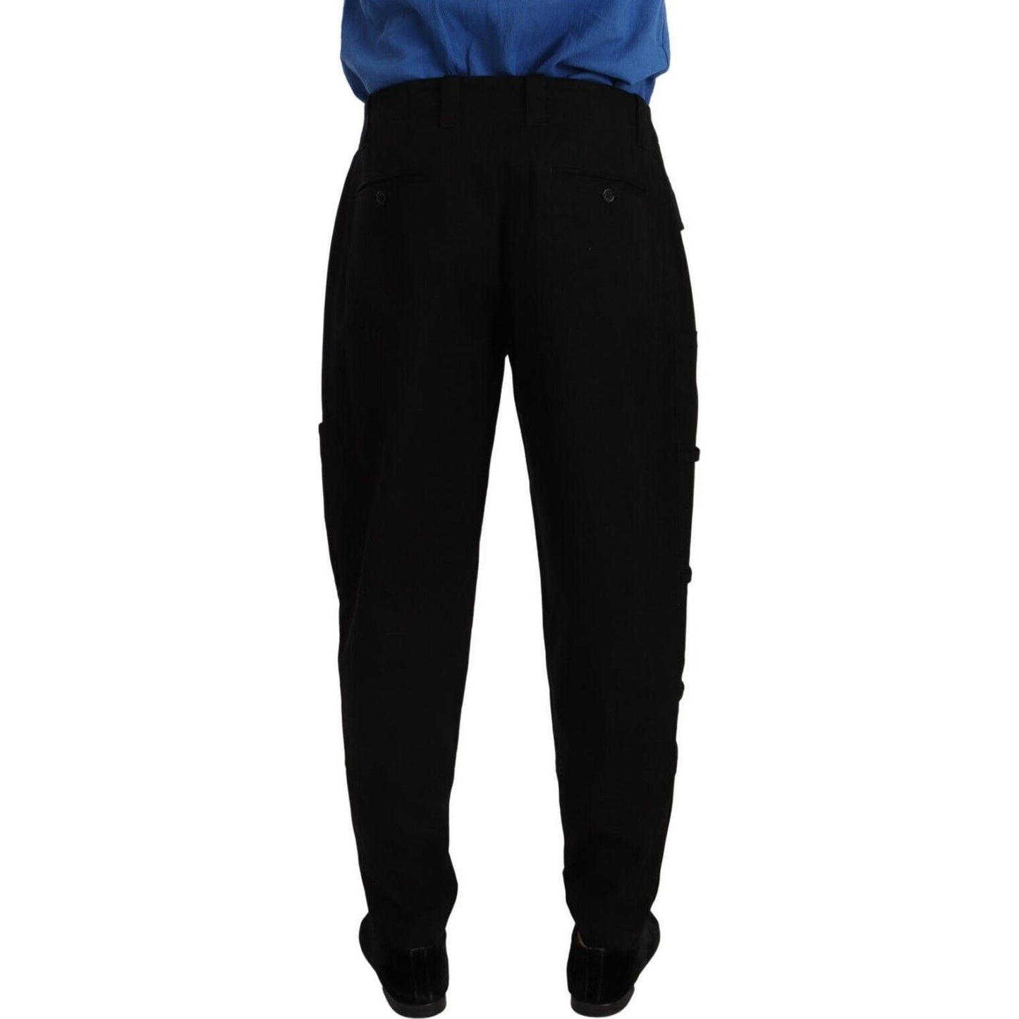 Dolce & Gabbana Chic Black Cargo Pants with Stretch Comfort Dolce & Gabbana Black
