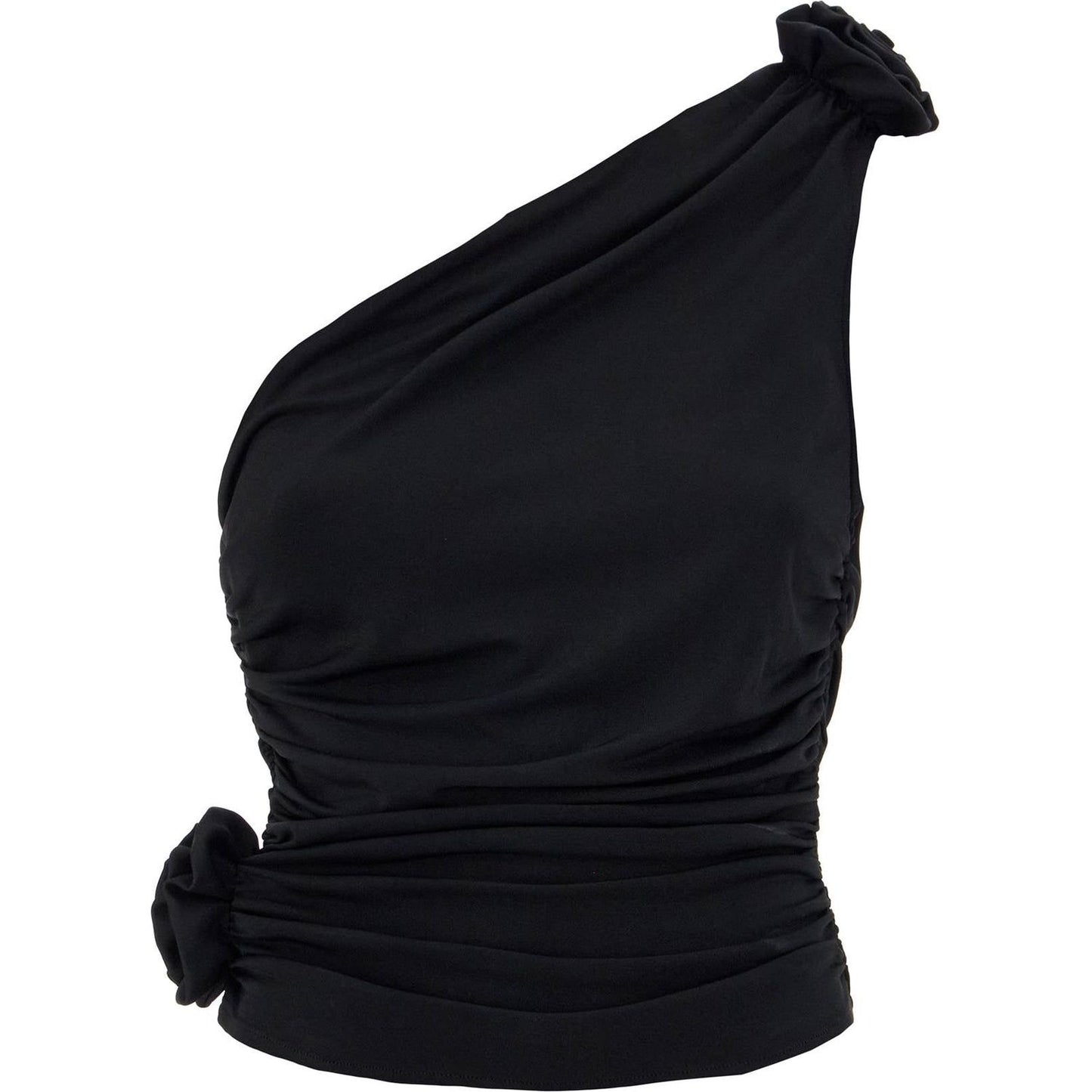 Magda Butrym one-shoulder jersey top Topwear Magda Butrym Black