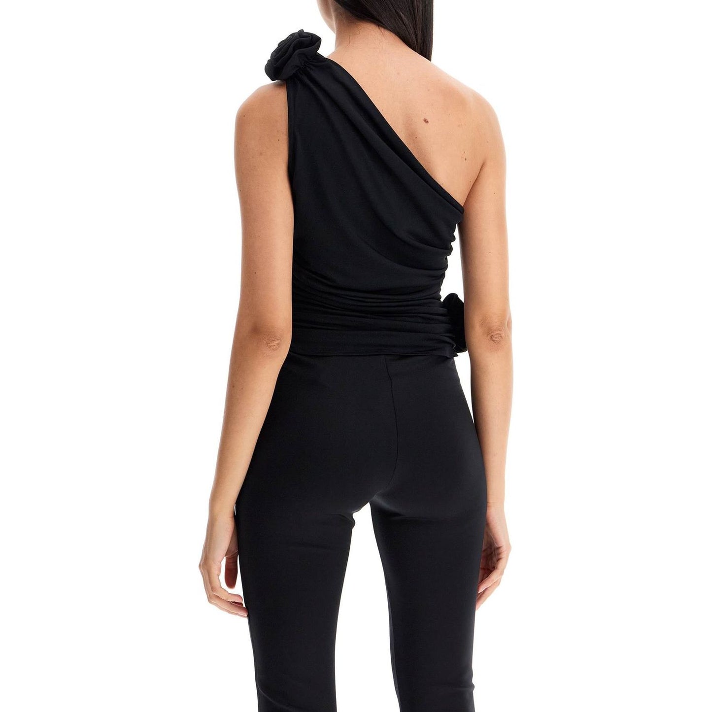 Magda Butrym one-shoulder jersey top Topwear Magda Butrym Black