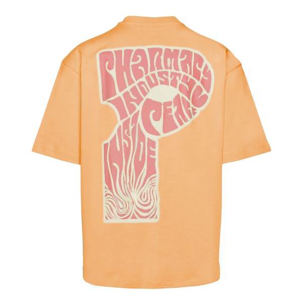 Pharmacy Industry Orange Cotton Men T-Shirt Pharmacy Industry Light Salmon