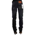 Acht Black Washed Cotton Skinny Denim Low Waist Jeans PAN71187 - 26