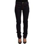 GF Ferre Black Mid Waist Cotton Denim Skinny Jeans PAN72212 - 26
