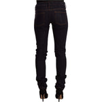 GF Ferre Black Mid Waist Cotton Denim Skinny Jeans PAN72212 - 26