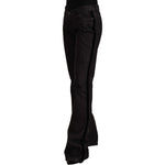 GF Ferre Black Mid Waist Cotton Denim Straight Boot Cut Jeans PAN72216 - 28