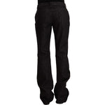 GF Ferre Black Mid Waist Cotton Denim Straight Boot Cut Jeans PAN72216 - 28