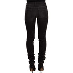 GF Ferre Black Washed Mid Waist Cotton Skinny Slim Fit Jeans PAN72224 - 26