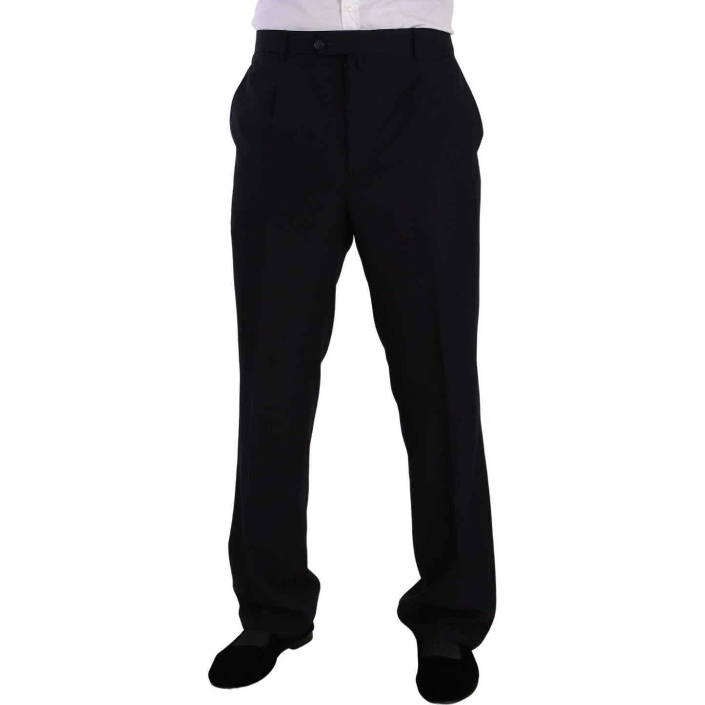 Domenico Tagliente Exquisite Blue Two-Piece Suit with Deconstructed Blazer Domenico Tagliente Black