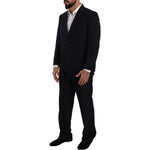 Domenico Tagliente Blue Polyester Single Breasted Formal Suit KOS1947 - 51