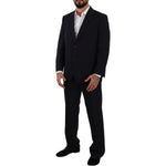 Domenico Tagliente Blue Polyester Single Breasted Formal Suit KOS1947 - 51