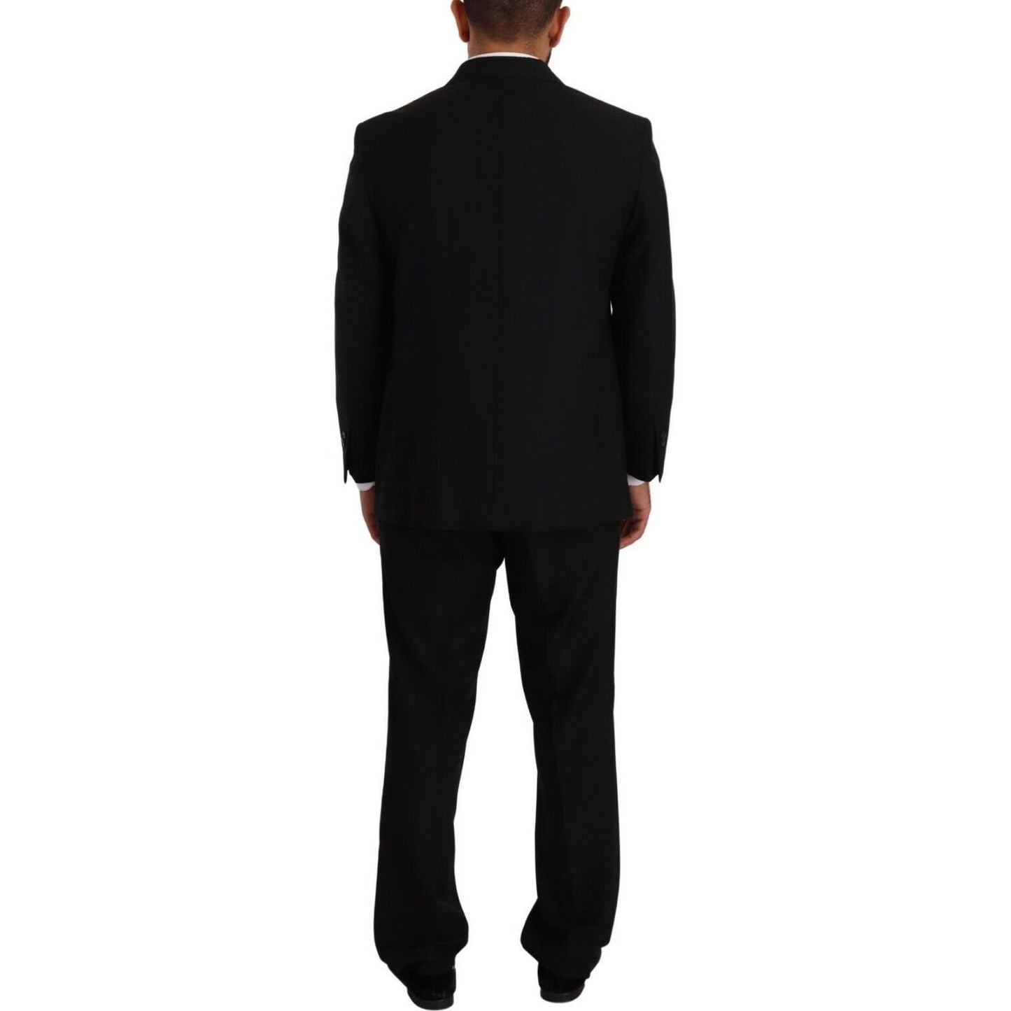 Domenico Tagliente Elegant Two-Piece Black Suit Ensemble Domenico Tagliente Black