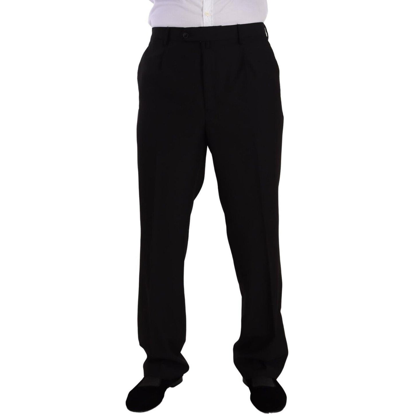 Domenico Tagliente Elegant Two-Piece Black Suit Ensemble Domenico Tagliente Black