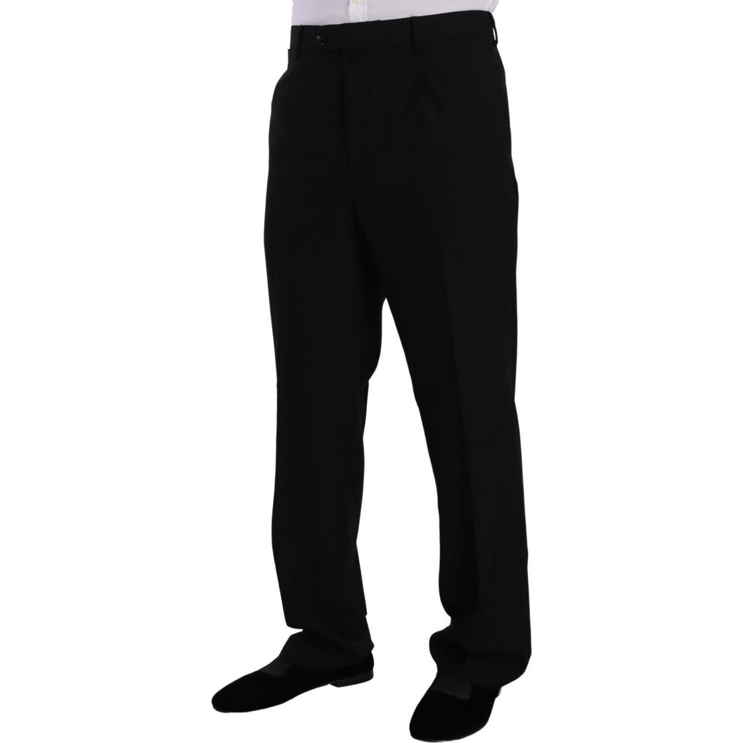 Domenico Tagliente Elegant Two-Piece Black Suit Ensemble Domenico Tagliente Black