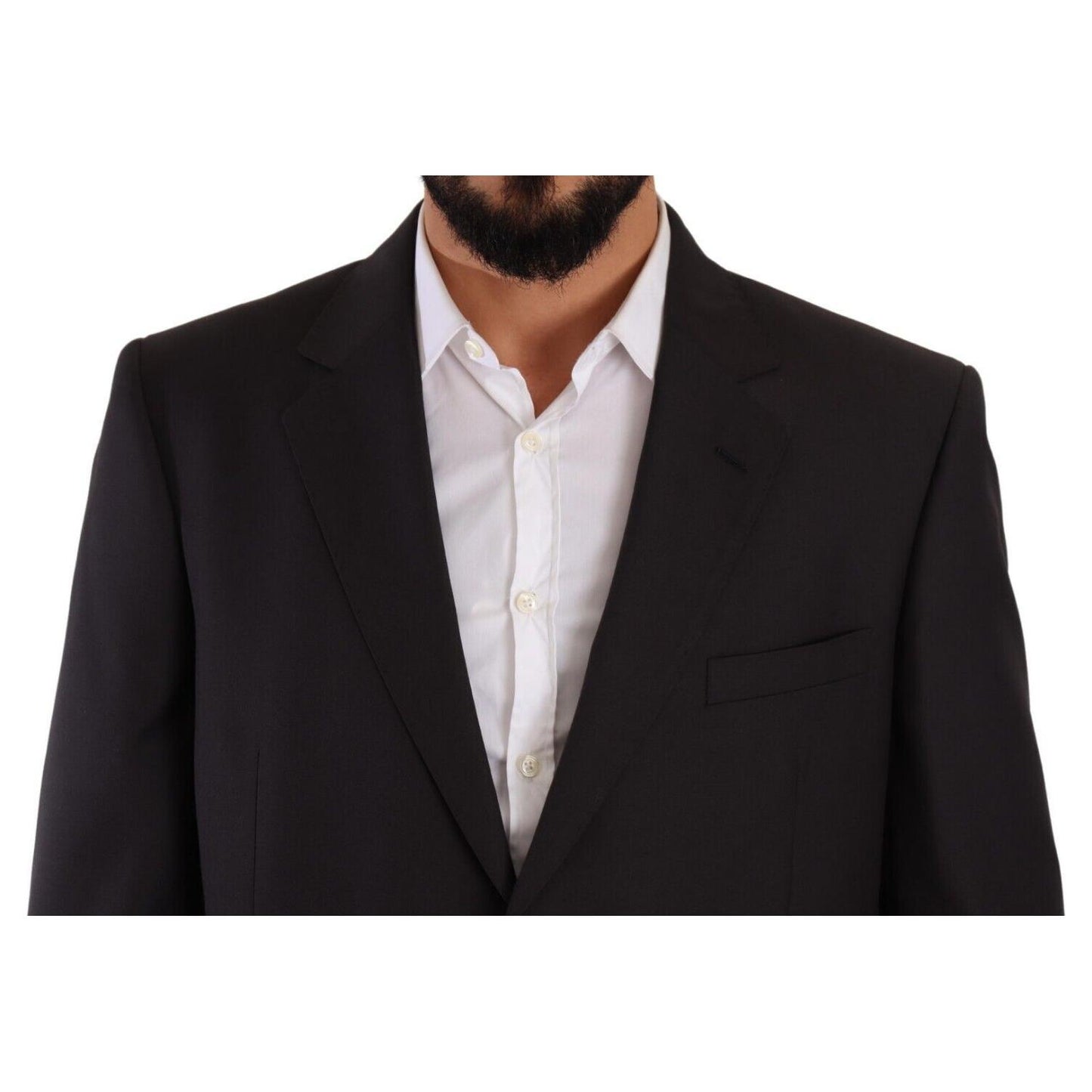 Domenico Tagliente Elegant Grey Two-Piece Suit for Men Domenico Tagliente Black
